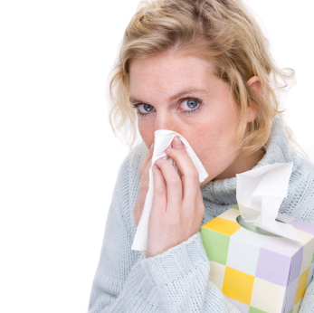 Allergies and Flooring - Woman with handkerchief