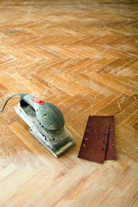 Refinishing a hardwood floor