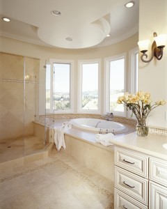 Light Travertine in Bathroom