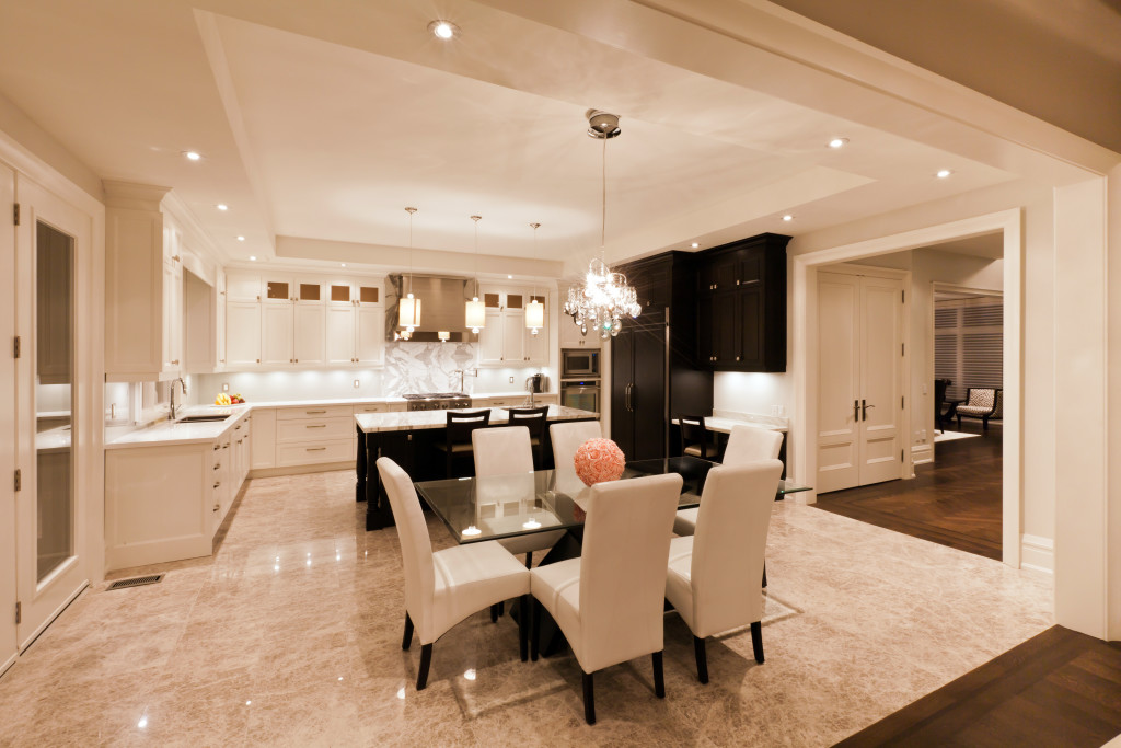 kitchen with tile flooring