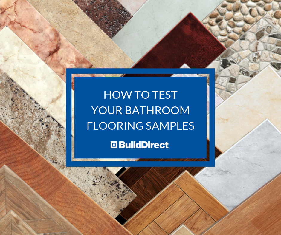 test bathroom flooring samples