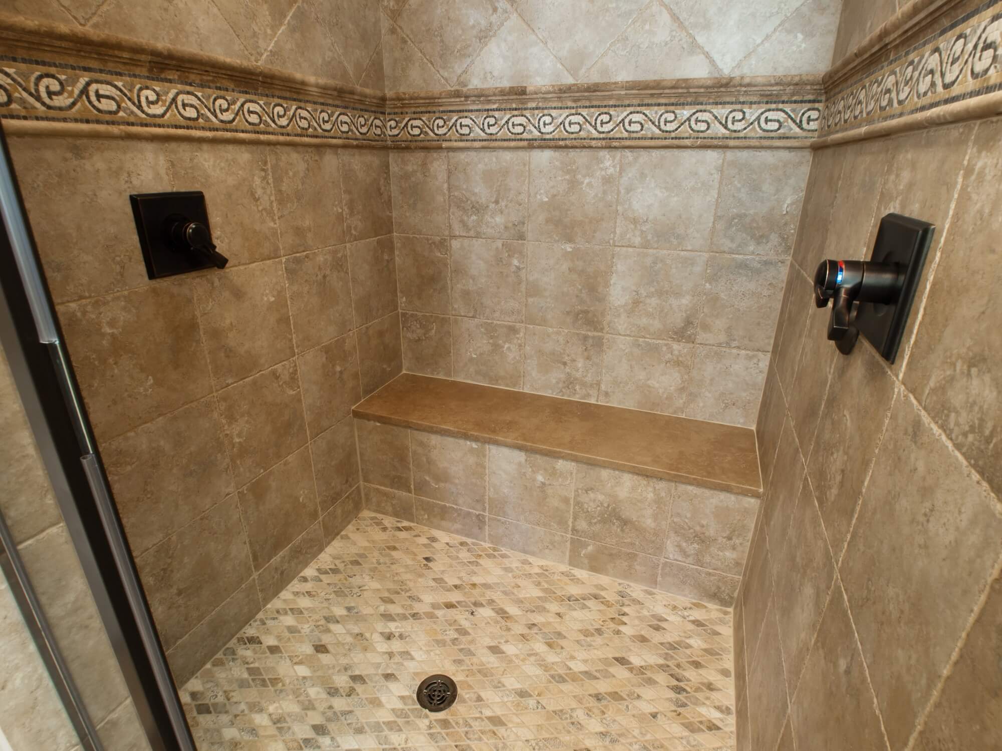 travertine shower care