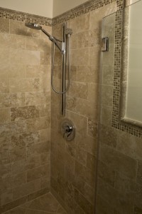 travertine shower care