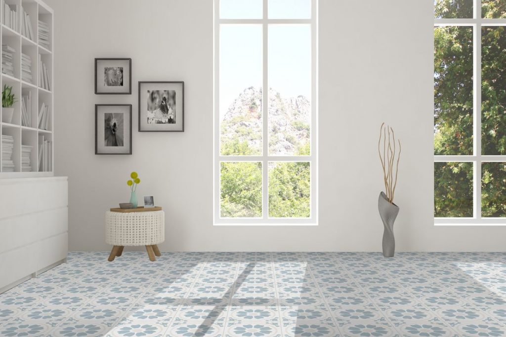Featuring Cabot Fiore Series Porcelain Tile in Vibrant